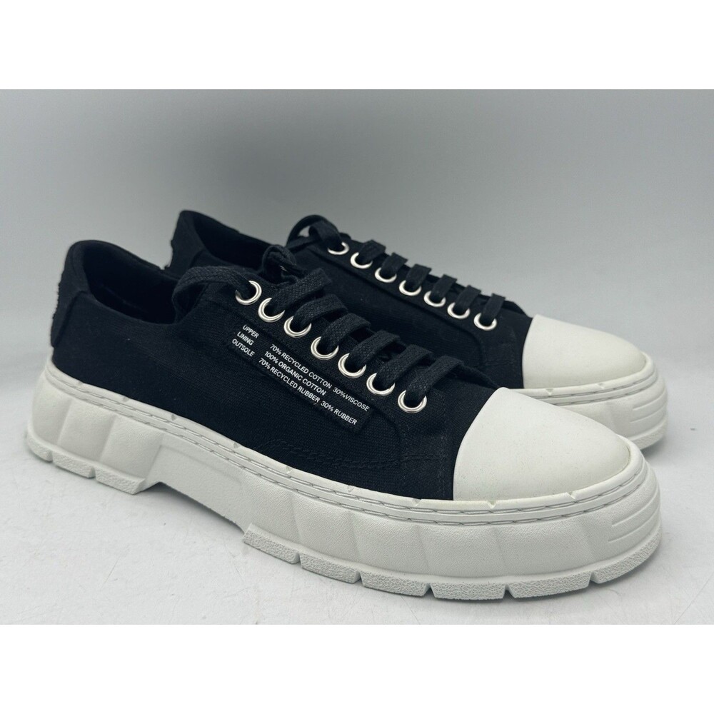 Viron 1968 Black White Low Top Lace-Up Sneakers Round Toe Men’s Size 42 US9